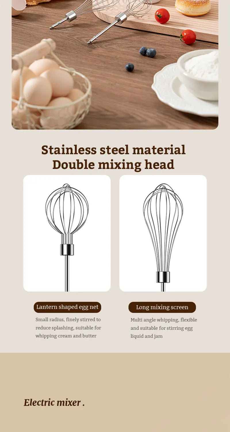 Folding Portable Electric Food Mixer Automatic Whisk Egg Beater Butter Cream Vertical Whipper Kitchen Cordless Hand Blender