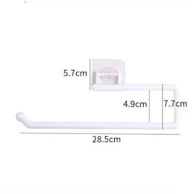 Kitchen Tissue Holder Hanging Toilet Roll Paper Holder Kitchen Paper Towel Rack Bathroom Cabinet Door Hook Holder Organizer