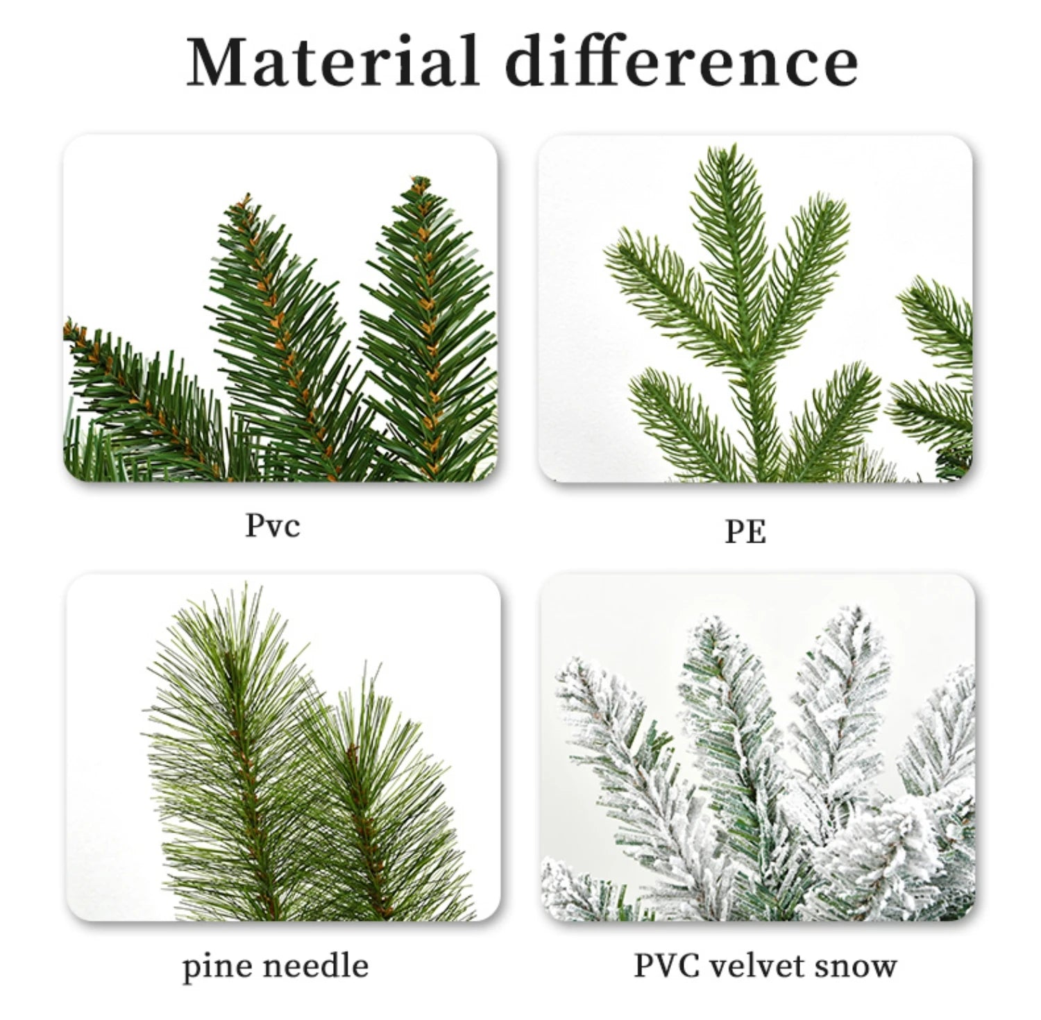 Artificial PE Christmas Tree Premium Pine Xmas Tree Realistic Holiday Party Decor for Home Office, Foldable Stand, Easy Assembly