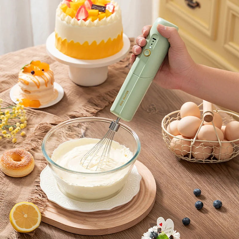 Folding Portable Electric Food Mixer Automatic Whisk Egg Beater Butter Cream Vertical Whipper Kitchen Cordless Hand Blender