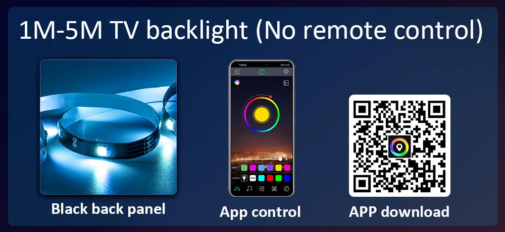 2PCS 1M LED TV backlight App Control USB LED STRIP LIGHT