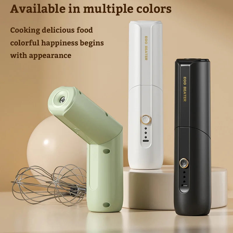 Folding Portable Electric Food Mixer Automatic Whisk Egg Beater Butter Cream Vertical Whipper Kitchen Cordless Hand Blender