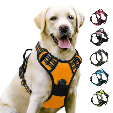 Reflective Dog Harness with Front Buckle Handle