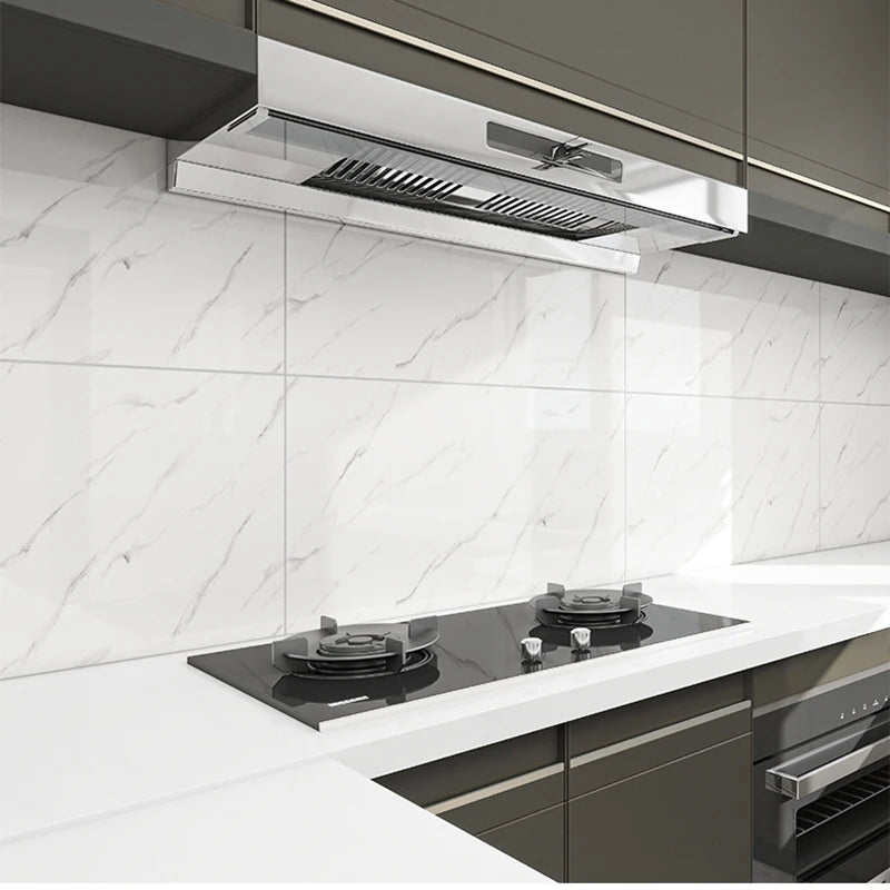 10pcs 30x60cm Self-Adhesive Marble PVC Floor Tiles Waterproof Peel Stick Wall Sticker Kitchen Bathroom Removable Home Decor ﻿