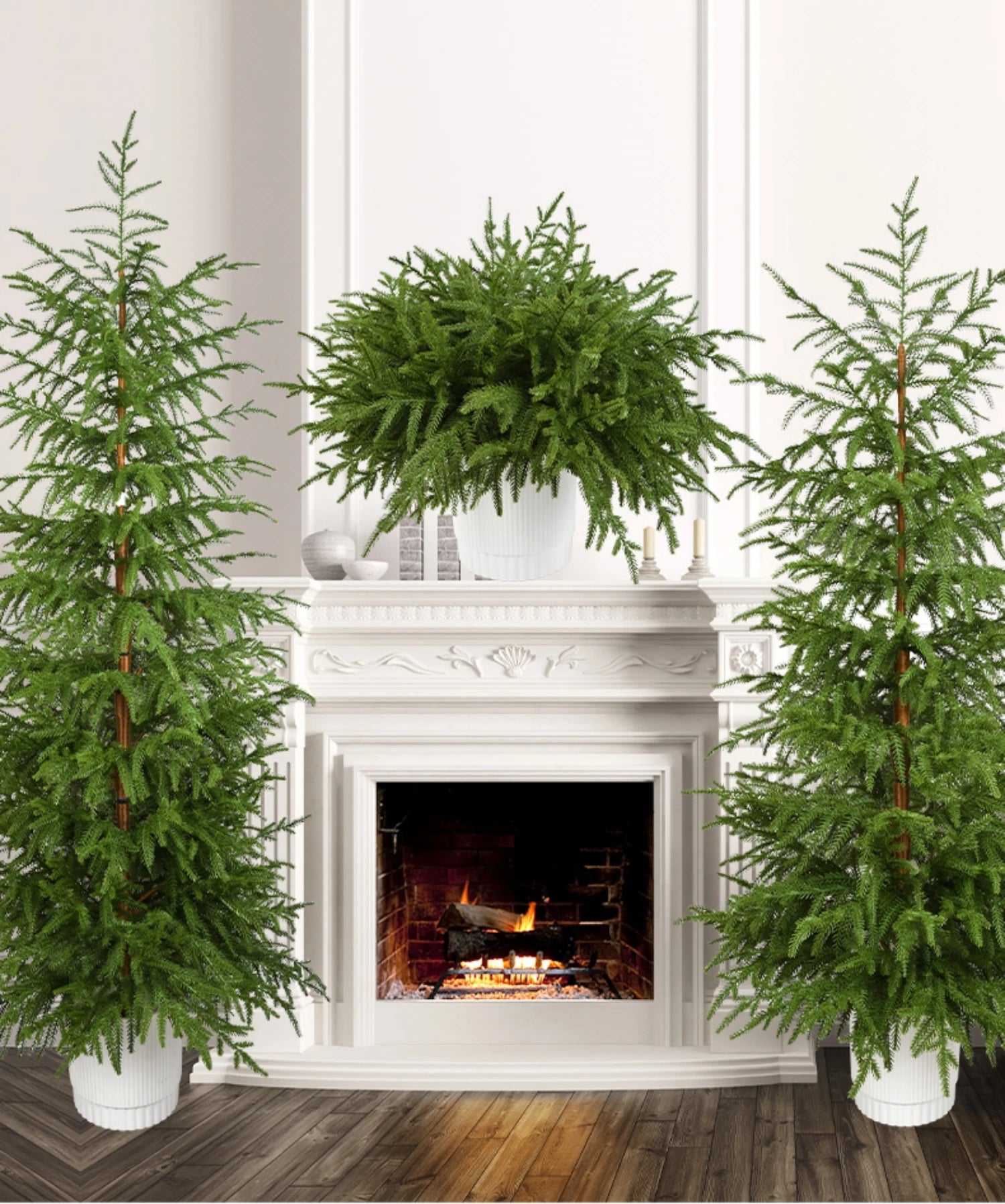 Artificial PE Christmas Tree Premium Pine Xmas Tree Realistic Holiday Party Decor for Home Office, Foldable Stand, Easy Assembly