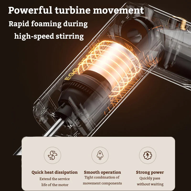 Folding Portable Electric Food Mixer Automatic Whisk Egg Beater Butter Cream Vertical Whipper Kitchen Cordless Hand Blender