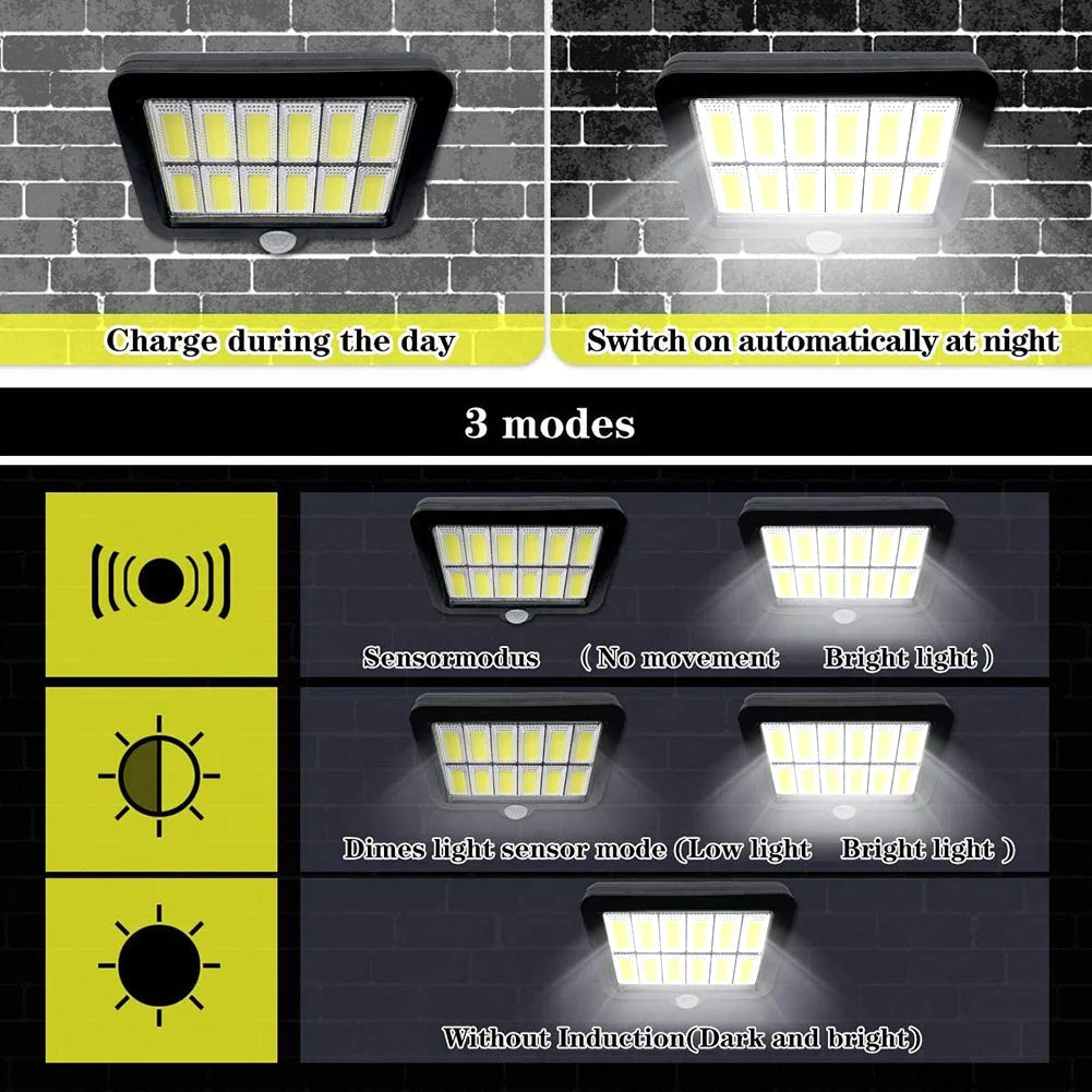 160LED Solar Light Split Wall Lamp Waterproof Outdoor Motion Sensor Solar Wall Lights Emergency Street Garden Porch LED Light