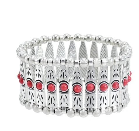 Gypsy Bohemian Coin Bracelets for Women Metal Vintage Flower Statement Bracelets Festival Turkish Beach Jewelry Tribal Ethnic