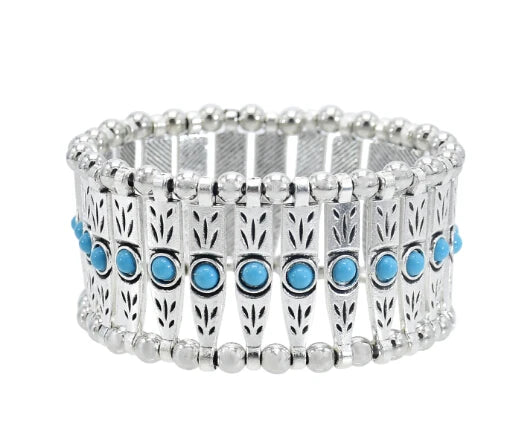 Gypsy Bohemian Coin Bracelets for Women Metal Vintage Flower Statement Bracelets Festival Turkish Beach Jewelry Tribal Ethnic