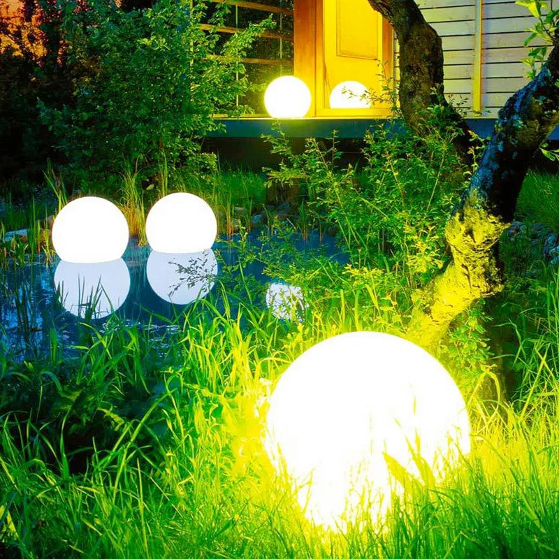 20cm Waterproof Warm White Rechargeable Solar LED Ball Light Outdoor Garden Decoration Pool Orbs Floating Sphere with Dimmer 1pc