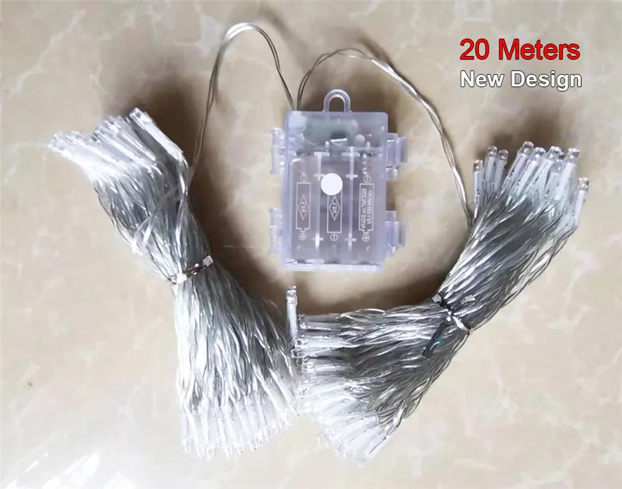 Christmas Lights Battery Operated 50/100/160Led String Light for Garland Wedding Party Holiday Decorations