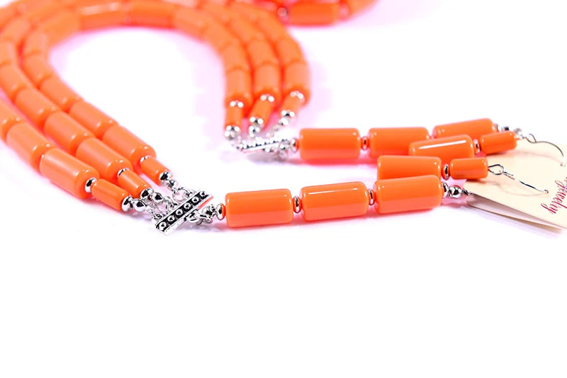 UDDEIN Nigerian Wedding Indian Jewelry Sets Bib Beads Necklace Earring Bracelet Sets Statement Collar African Beads Jewelry Set