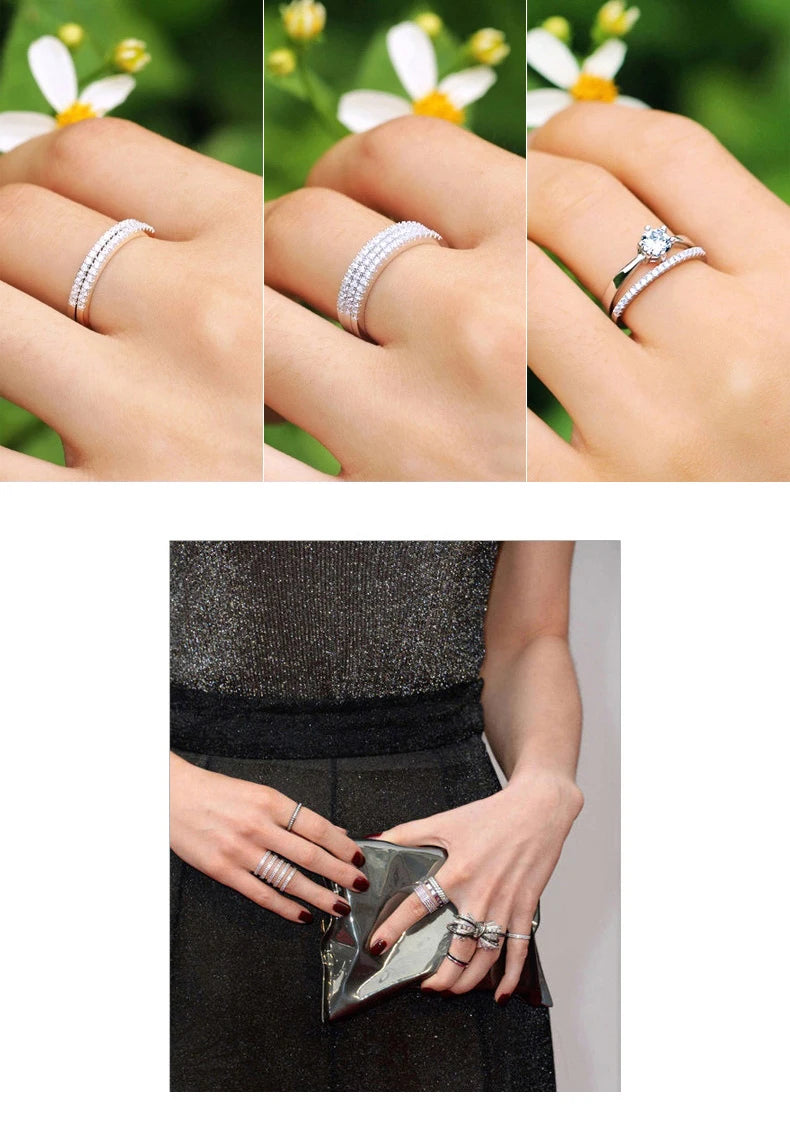 Lowest price Promotion Wholesale 2016 Fashion Women Crystal Jewelry Simulated Zircon Party Rings 925 Sterling Silver Ring RJ222