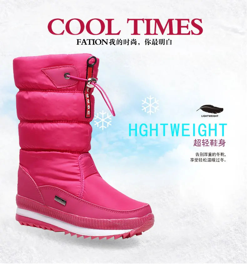 Women’s Winter Snow Boots – Waterproof Plush Platform Boots