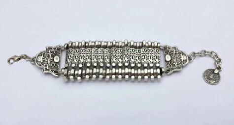 Gypsy Bohemian Coin Bracelets for Women Metal Vintage Flower Statement Bracelets Festival Turkish Beach Jewelry Tribal Ethnic