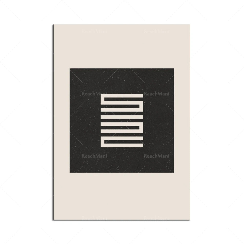 Scandinavian wall art print black abstract geometric shape line poster room decoration picture luxury canvas painting home decor