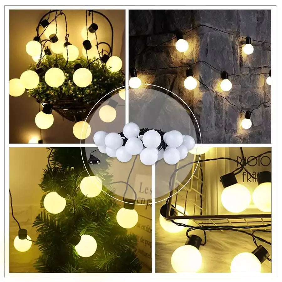G50 Globe Bulb LED Fairy String Light Outdoor Lights Street Wedding Garden Patio Christmas Decoration Light