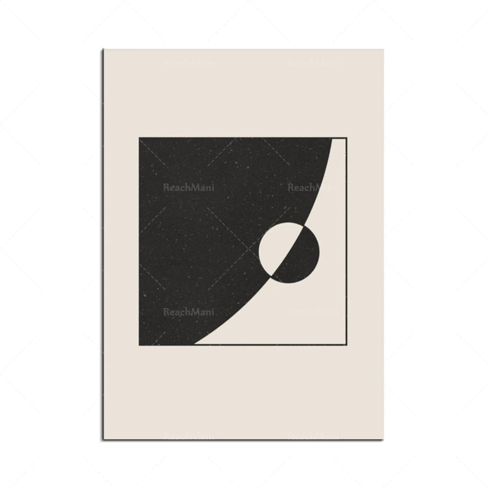 Scandinavian wall art print black abstract geometric shape line poster room decoration picture luxury canvas painting home decor