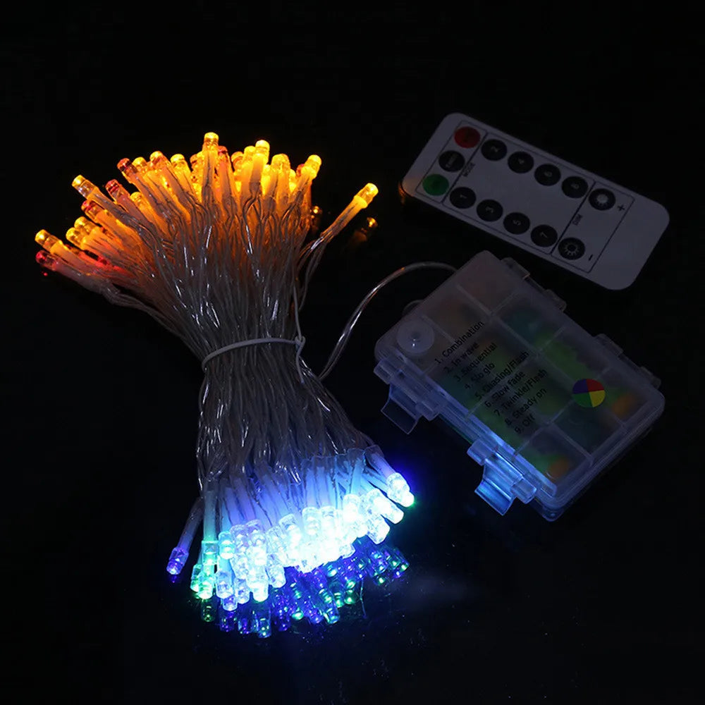 Christmas Lights Battery Operated 50/100/160Led String Light for Garland Wedding Party Holiday Decorations