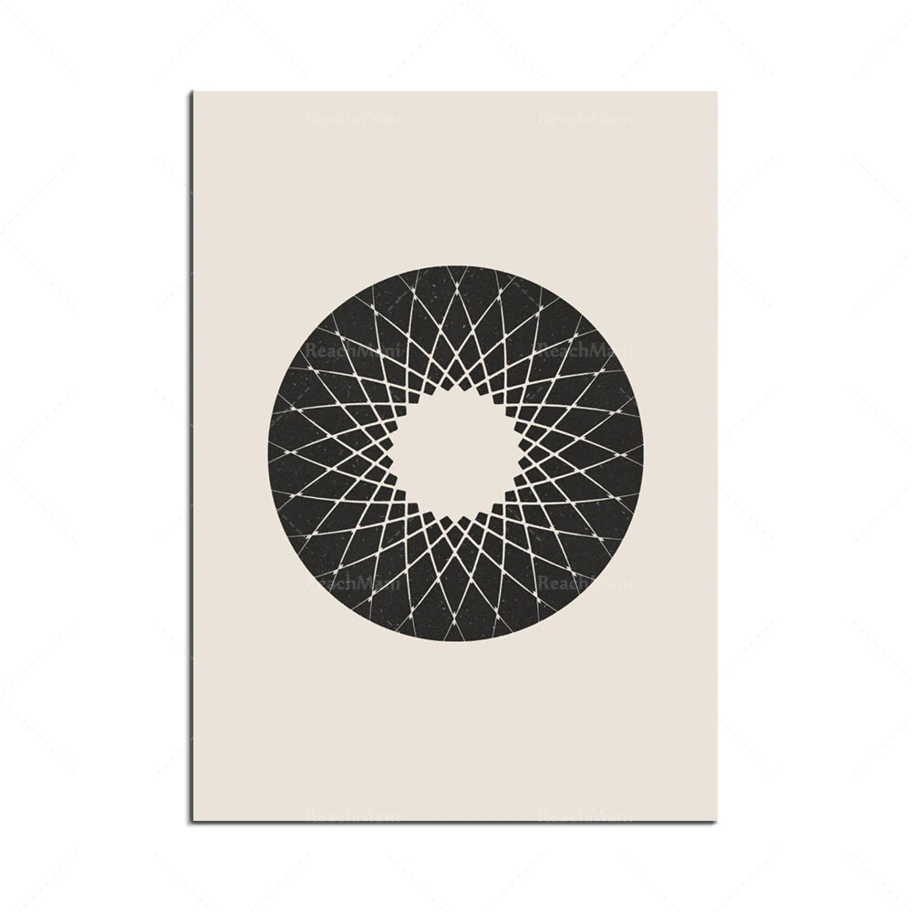 Scandinavian wall art print black abstract geometric shape line poster room decoration picture luxury canvas painting home decor