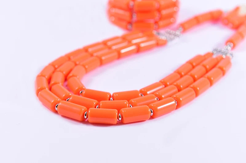 UDDEIN Nigerian Wedding Indian Jewelry Sets Bib Beads Necklace Earring Bracelet Sets Statement Collar African Beads Jewelry Set