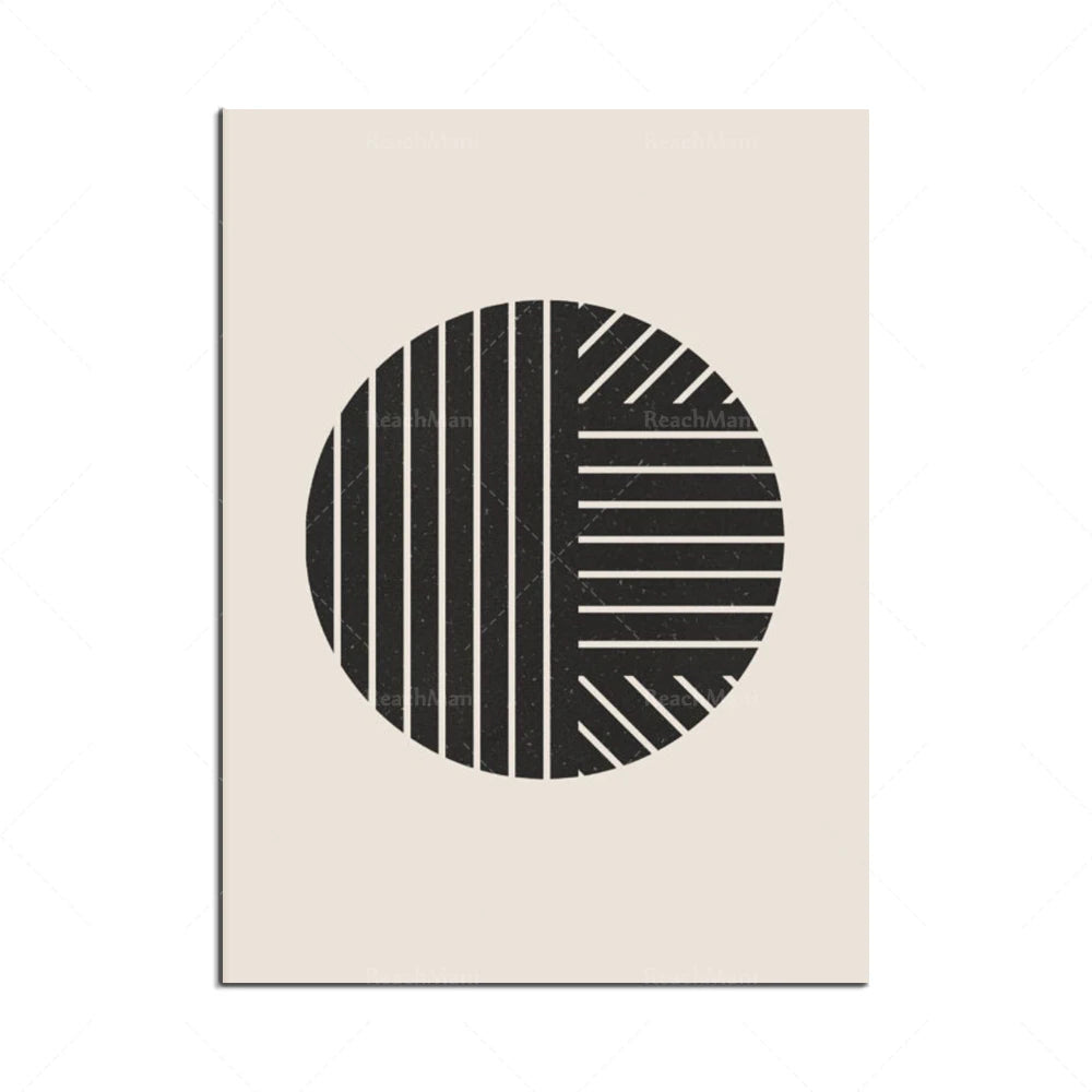 Scandinavian wall art print black abstract geometric shape line poster room decoration picture luxury canvas painting home decor