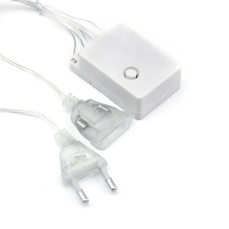 Christmas Lights Outdoor Decoration 4m Droop 0.4-0.6m Led Curtain Icicle String Lights Garden Xmas Party Decorative Lights