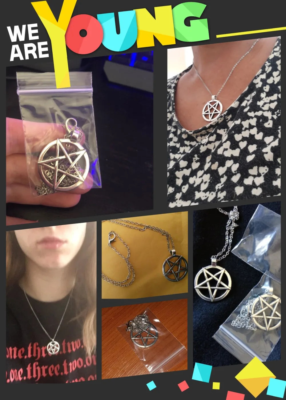Goth Wicca Witch Pentacle Amulet Pentagram Pendant Women Necklaces Vintage Star Chain Collier For Men Kpop Gift Jewelry Making