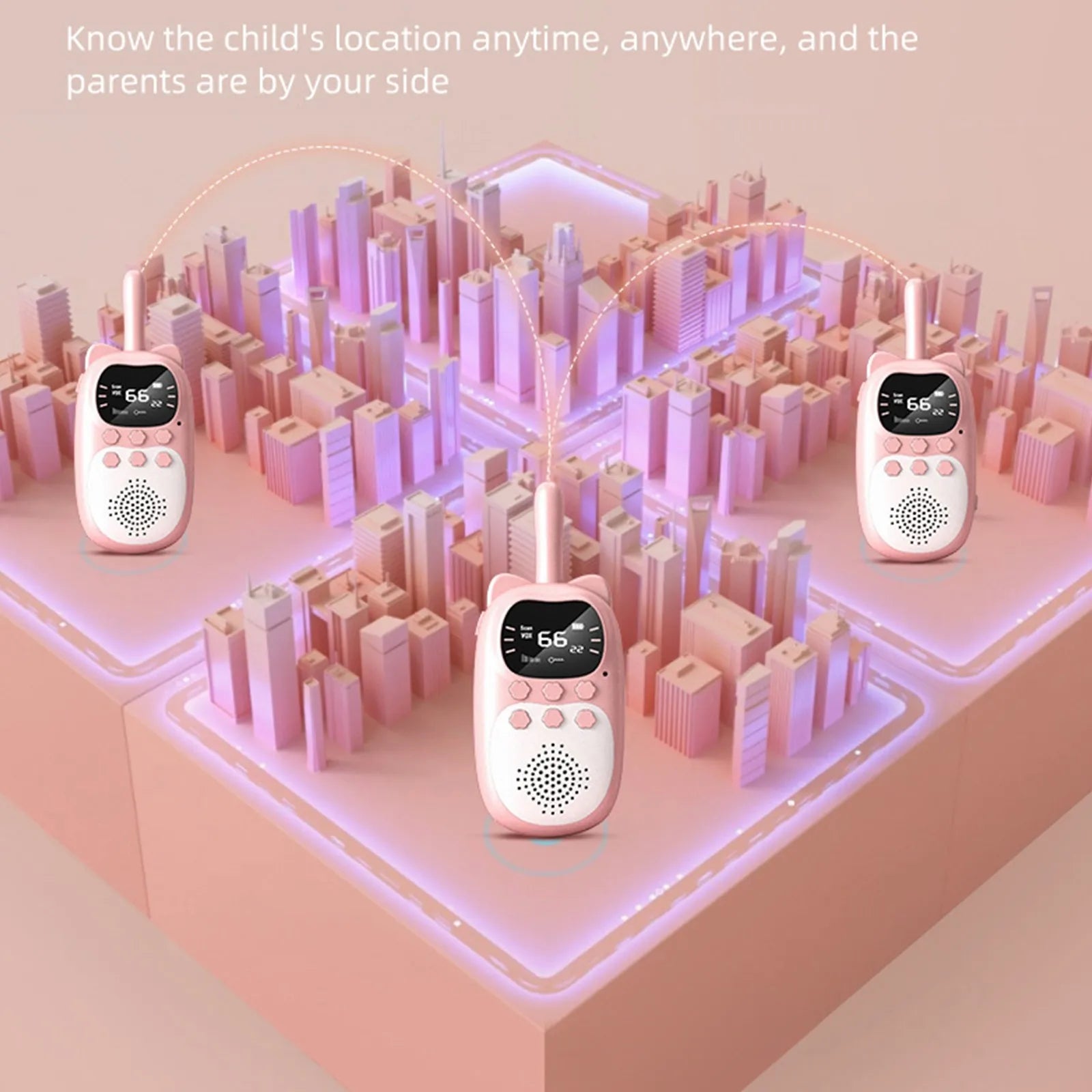 Kids Walkie Talkie 2PCS Electronic Toys Children Spy Gadgets Baby Radio Phone 3km Range Christmas Birthday Gift For Boys Girls