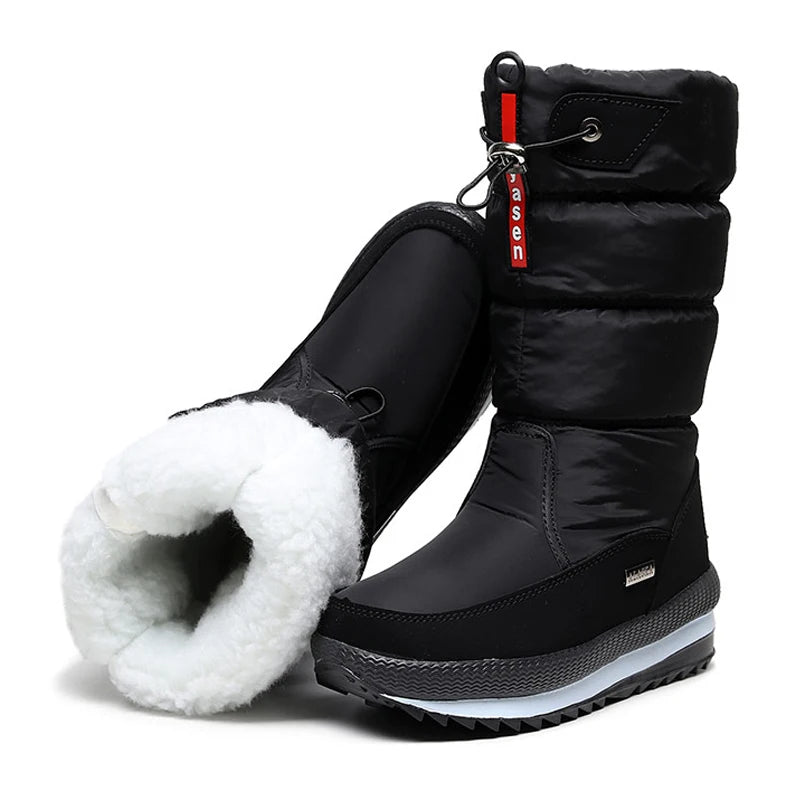 Women’s Winter Snow Boots – Waterproof Plush Platform Boots