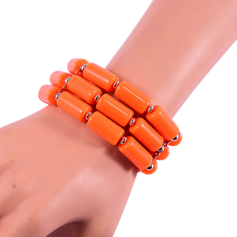 UDDEIN Nigerian Wedding Indian Jewelry Sets Bib Beads Necklace Earring Bracelet Sets Statement Collar African Beads Jewelry Set