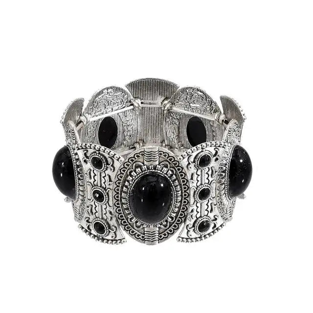 Gypsy Bohemian Coin Bracelets for Women Metal Vintage Flower Statement Bracelets Festival Turkish Beach Jewelry Tribal Ethnic