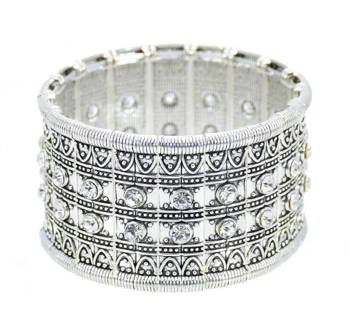 Gypsy Bohemian Coin Bracelets for Women Metal Vintage Flower Statement Bracelets Festival Turkish Beach Jewelry Tribal Ethnic