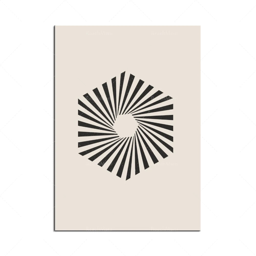 Scandinavian wall art print black abstract geometric shape line poster room decoration picture luxury canvas painting home decor