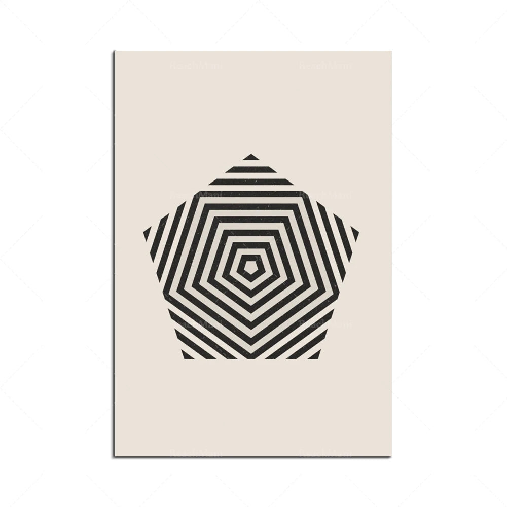 Scandinavian wall art print black abstract geometric shape line poster room decoration picture luxury canvas painting home decor