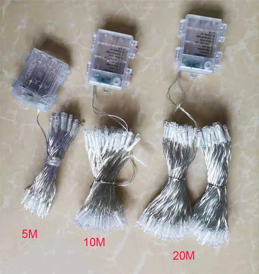 Christmas Lights Battery Operated 50/100/160Led String Light for Garland Wedding Party Holiday Decorations