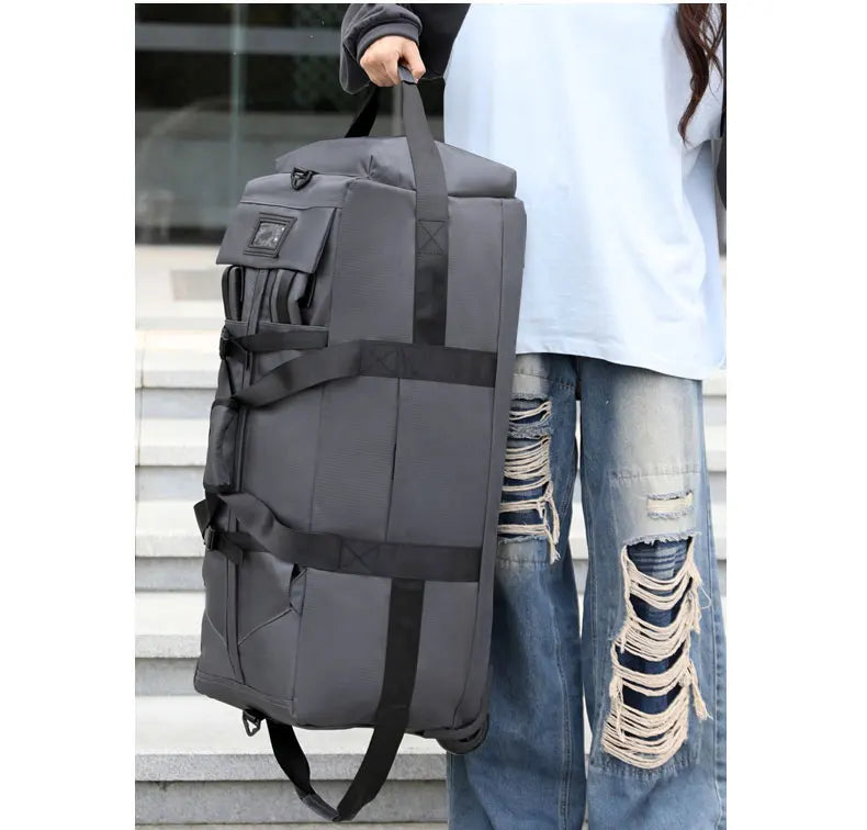 Travel Bag, Large Capacity Handbag, Portable Outdoor Carry-On Luggage, Wheeled Travel Bag, Convenient and Practical Unisex Travel Bag