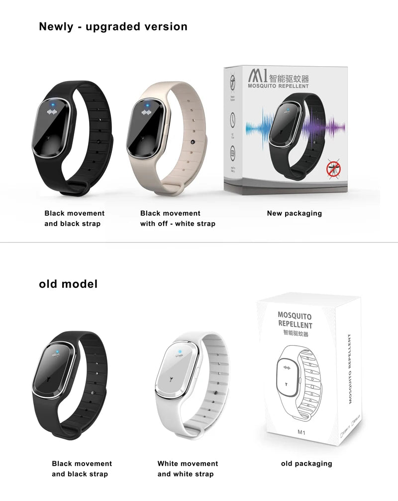 New USB Rechargeable Mosquito Repellent Bracelet Adjustable Silicone Wristband Safe for Kids and Adults Long Lasting Protection