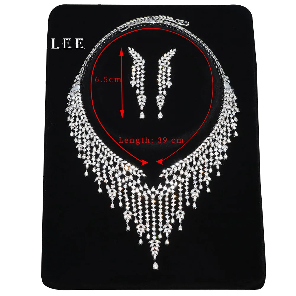 EIRALEE New Flash Tassel Full Star Ladies Jewellery Necklace Set Saudi Arabia Prom Party Event Wedding Accessories Bride's Gift