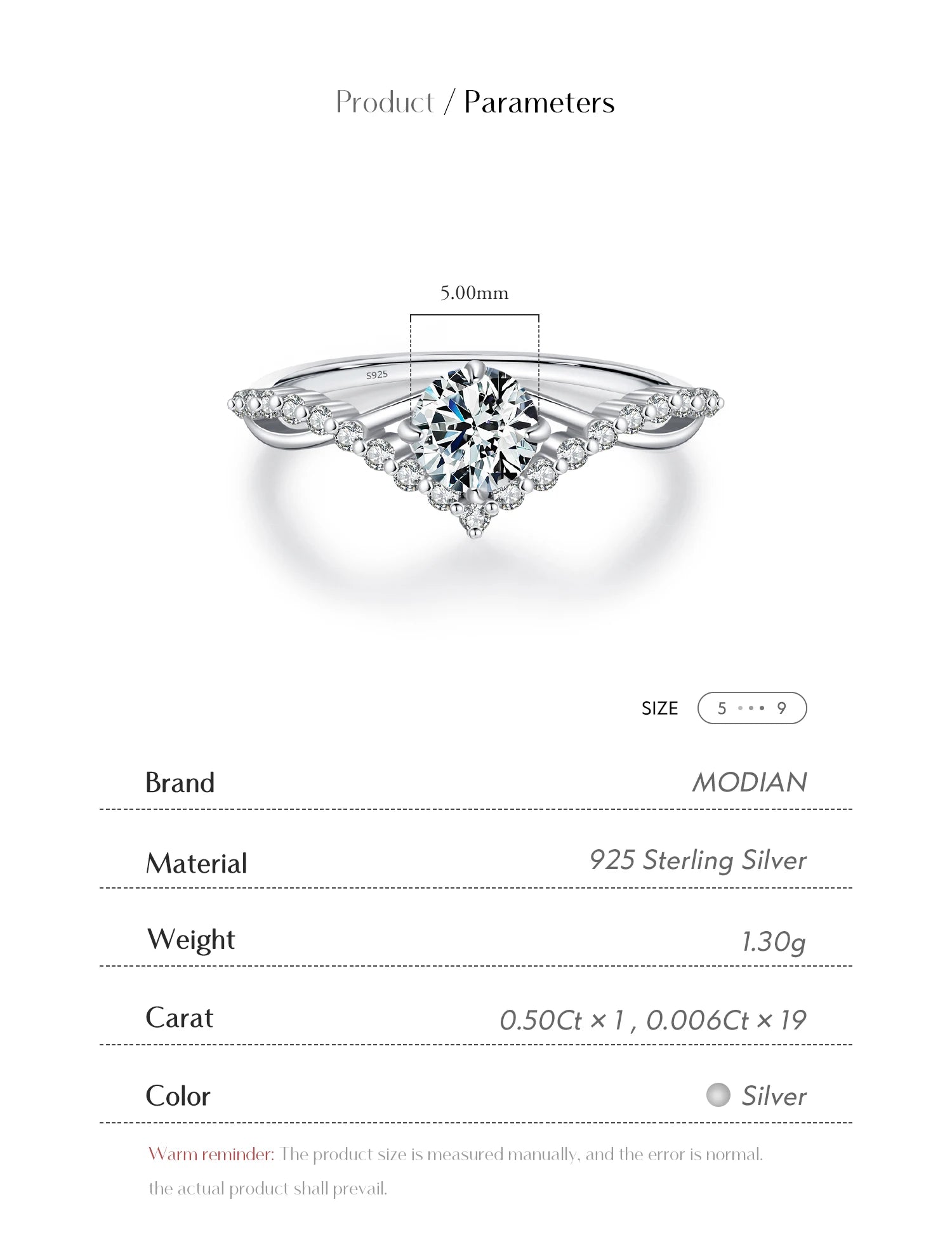 MODIAN Crown D Color Moissanite Ring Delicate Lab Diamond Ring 925 Sterling Silver For Women Wedding Engagement Jewelry