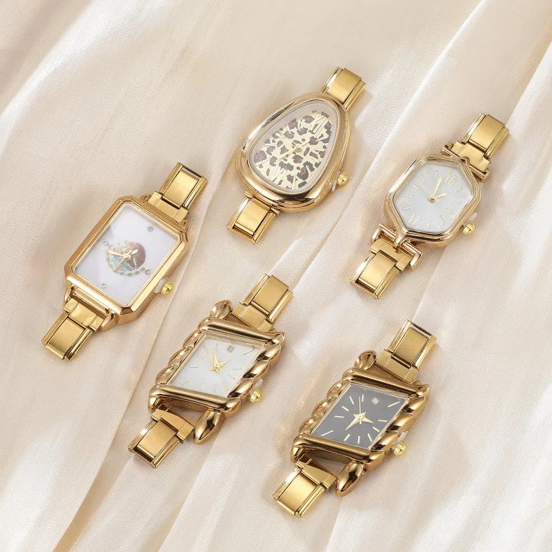 2025 Fashion Women's Men's Stainless Steel Oval Heart Square High Quality Watch Bracelet For Friend Birthday DIY Bracelet Gift