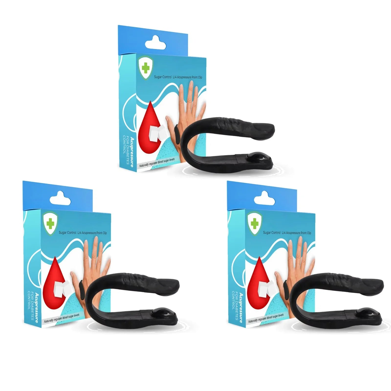 Sugar Control Acupressure Point Clip for Diabetic Treatment Blood Glucose Relief Balance Relaxation Tension Anxiety Health Care