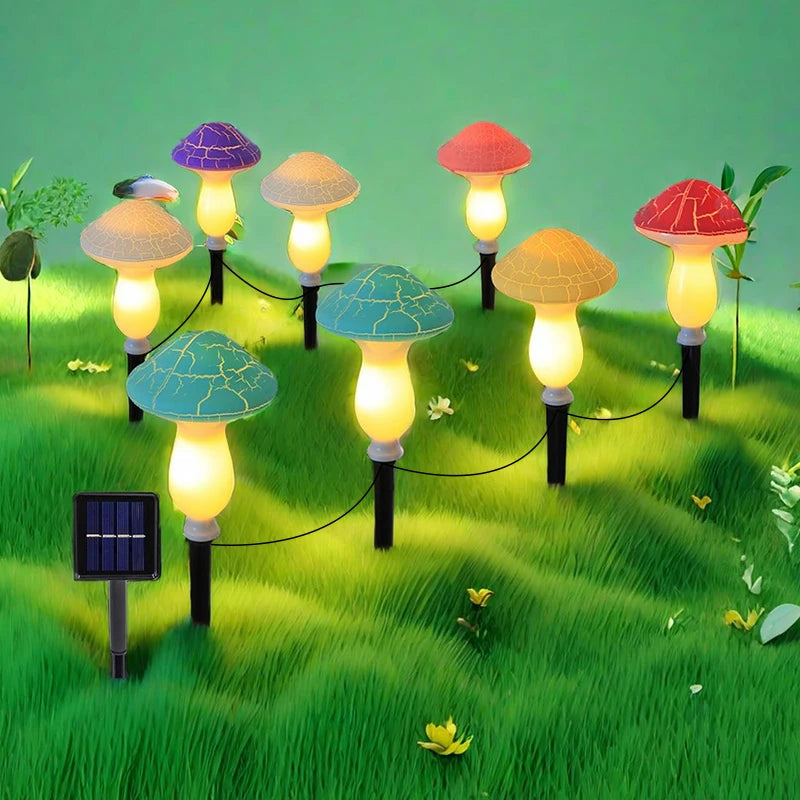 Solar Mushroom Lights for Garden Decor Waterproof Outdoor Night Light LED Fairy Lamp for Christmas Halloween Garden Lawn Pathway