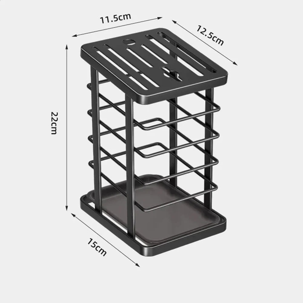 Kitchen Tabletop Storage Rack Knife Holder Stand Waterproof Hollow Storage Rack Kitchen Utensil Organizer Holder Accessories