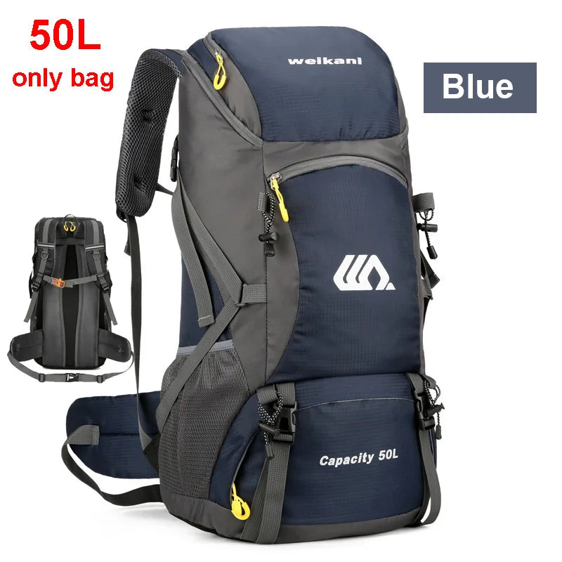 50L Waterproof Hiking Backpack with Shoe Pocket