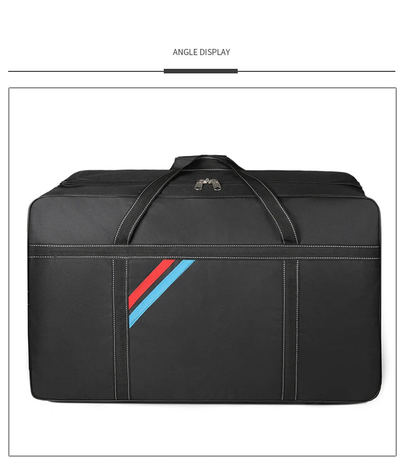 Large Capacity Trolley Bags with Wheels Foldable Luggage Wheeled Bag Travel Suitcase Waterproof Handbag Weekend Rolling Luggage