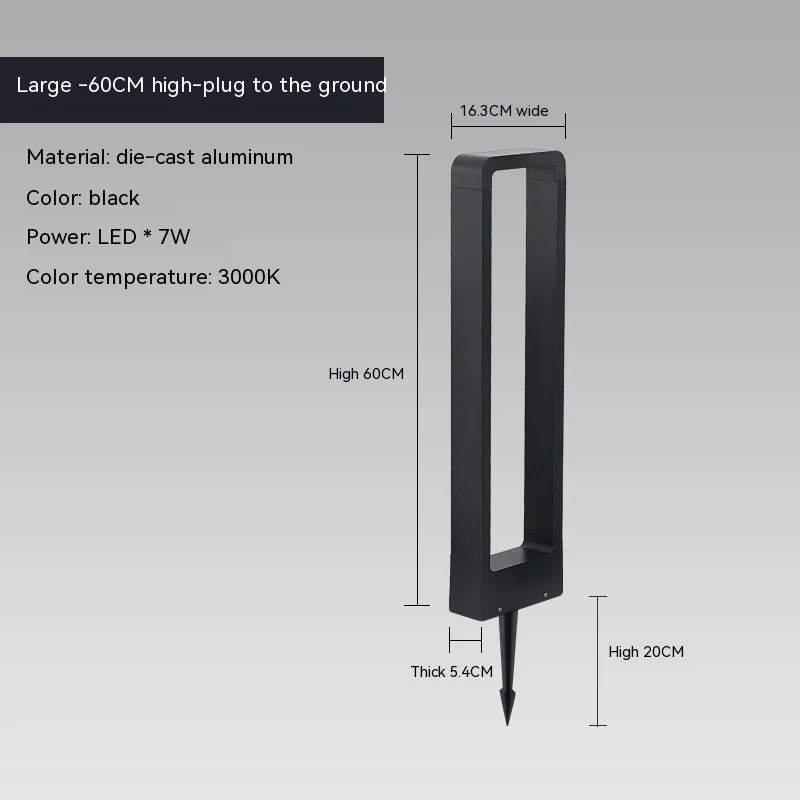 LED10W Lighting Lawn Lamp Outdoor Waterproof IP65 Aluminum Alloy Chinese-Style Arch Shape Park Villa Garden Landscape Decoration