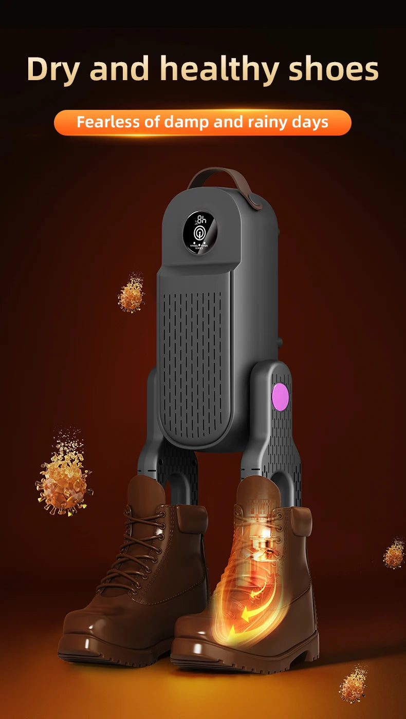 Shoe Dryer Boot Warmer UV Sterilizer Fast Drying Deodorizer Intelligent Timer for Boots Sneakers Home Use Portable Electric