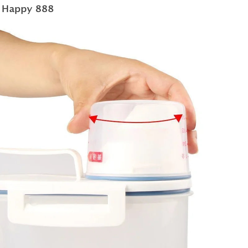 1.5kg/2kg Plastic Pet Food Storage Container With Measuring Cup, Moisture-Proof & Sealed Jar For Dogs And Cats