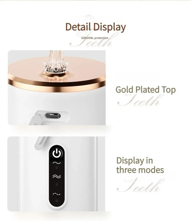 Portable Electric Oral Irrigator Water Flosser 3 Modes Waterproof Dental Cleaner for Teeth Personalized Oral Care